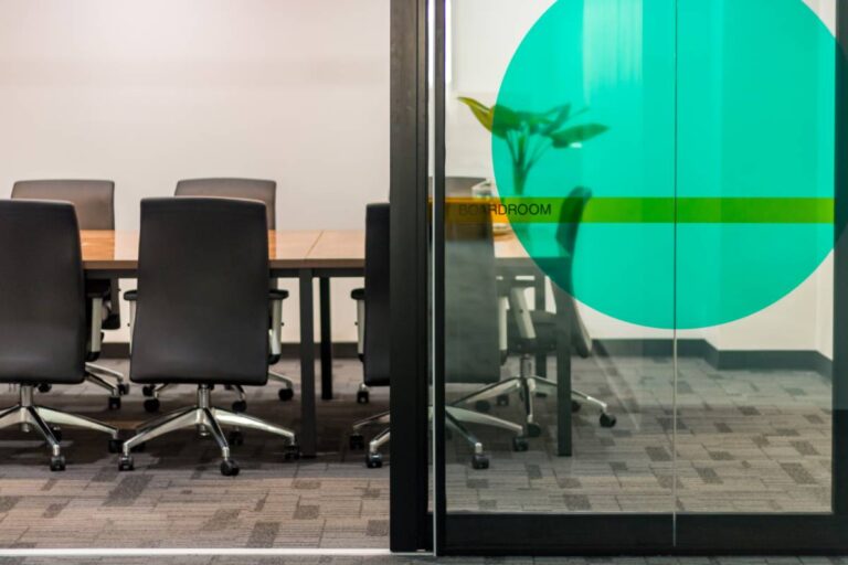 12 seat boadroom L2 through glass Spot Coworking l