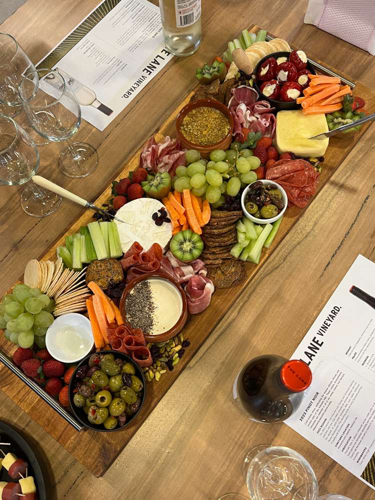 spot coworking event wine tasting platter