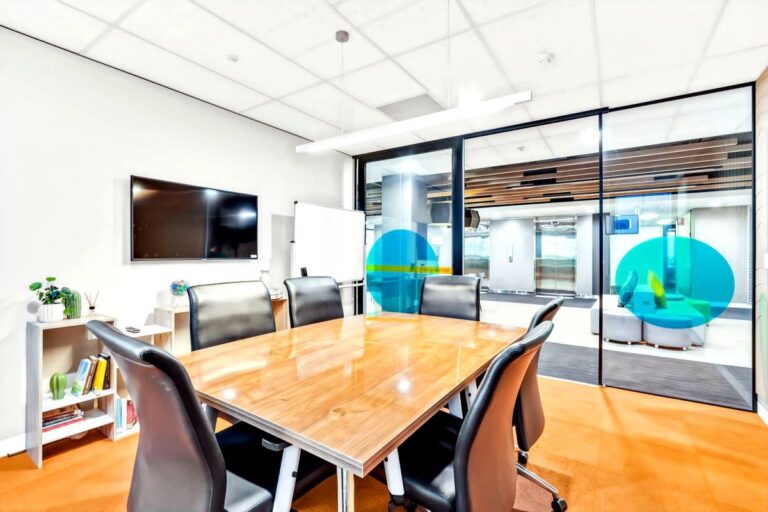 6 seat meeting room L3 glass walls Spot Coworking l