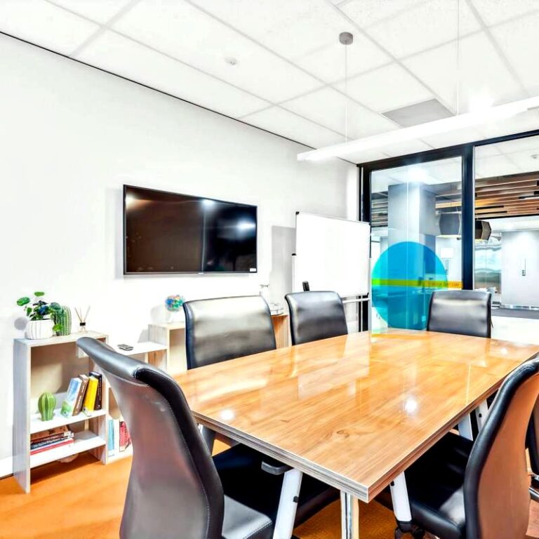 6 seat meeting room L3 glass walls Spot Coworking sq