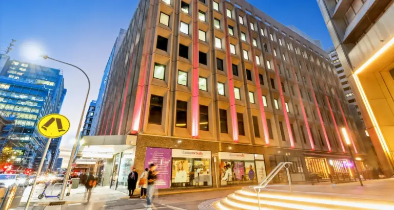 12 Pirie St Adelaide Spot Coworking pink lights 015A9930