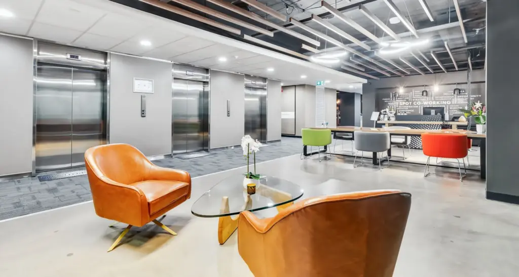 How Co-working Spaces Promote Health and Happiness 4 Slide 4 Spot Coworking foyer seats